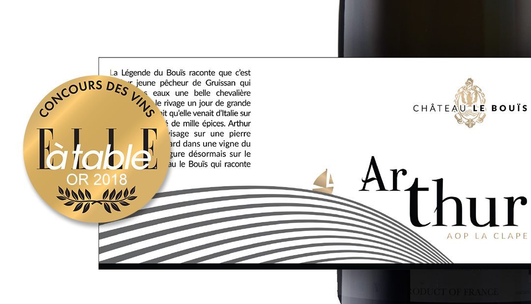 Deuxième distinction pour la nouvelle Cuvée Arthur, premier millésime en appellation La Clape du Château le Bouïs