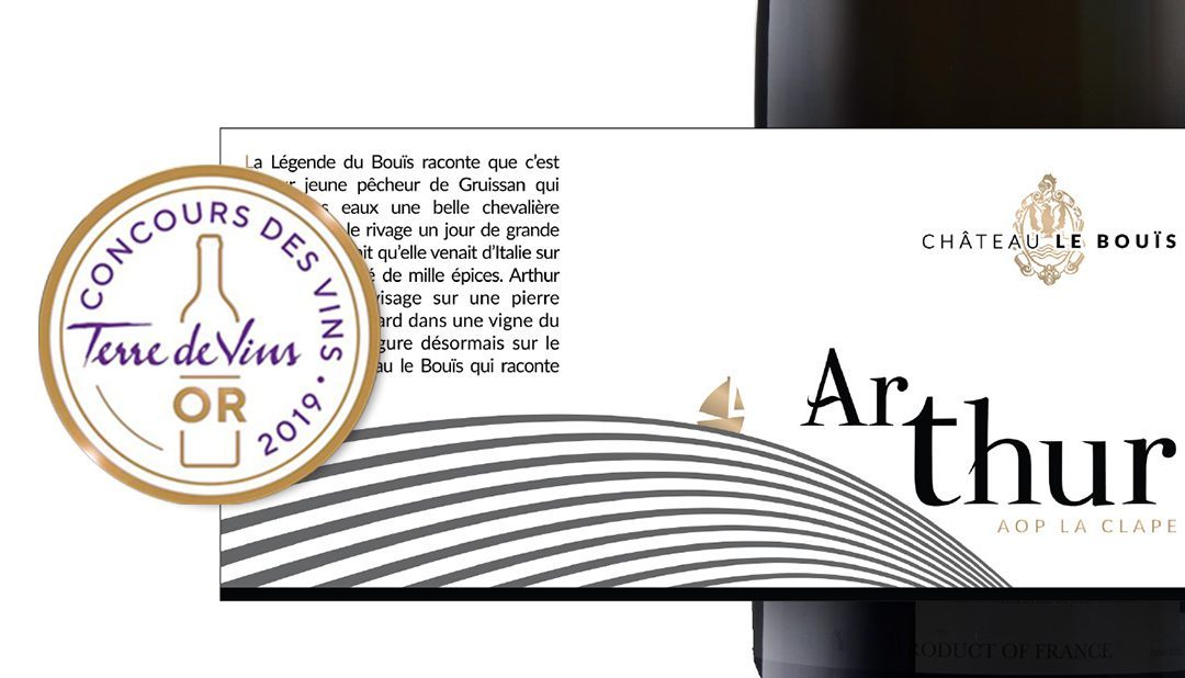 Troisième Médaille d&rsquo;OR pour la Cuvée Arthur du Château le Bouïs – Concours Terre de Vins