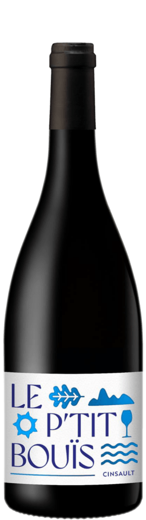 Bouteille du p’tit Bouïs rouge, IGP Oc cinsault